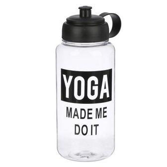 Бутылка для воды 1000 мл Yoga, спортивная, поильник, прозрачная, 9х23 см           2997964