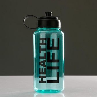 Бутылка для воды 1150 мл Health life, спортивная, поильник, микс, 9х23 см            2997965