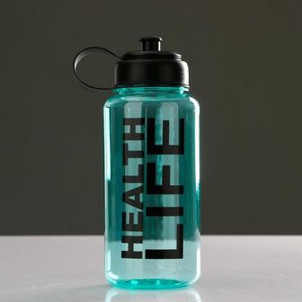 Бутылка для воды 1150 мл Health life, спортивная, поильник, микс, 9х23 см 2997965