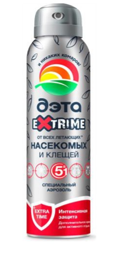 Аэрозоль 5 в 1 от клещей, комаров, мошек, слепней ДЭТА EXTRIME 150мл. (на кожу) проф. 0734