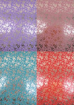 Набор цветного поделочного картона с тиснением, фА4, 4л., "Цветочный паттерн", Апплика С4284-11