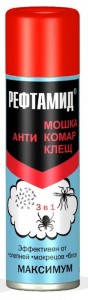 Аэрозоль 147мл., Рефтамид Максимум универсальный от комаров/клещей/мошек (на кожу) Дэта 28% 107483