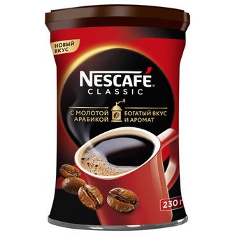 Кофе растворимый NESCAFE "Classic", 230 г, жестяная банка, 12438011 12438011