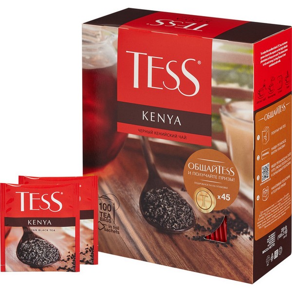 Чай TESS Кения черный 100 пак/уп 961540