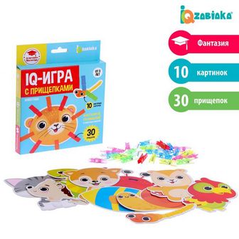 IQ-игра с прищепка "Животные" 5218375