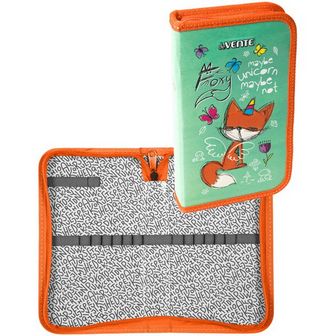 Пенал одностворчатый прямоугольный 20,5x12 см, "deVENTE. Foxy" на молнии, картон с конгревным тиснением 7015201