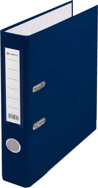 Регистратор PP 50мм  фА4 синий, метал.окантовка/карман, собранный, Lamark AF0601-BL1