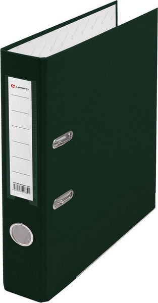 Регистратор PP 50мм  фА4 зеленый, метал.окантовка/карман, собранный, Lamark AF0601-GN1