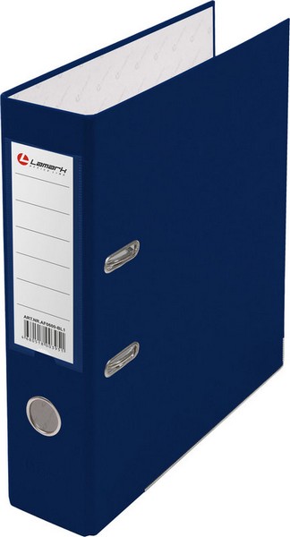Регистратор PP 80мм  фА4 синий, метал.окантовка/карман, собранный, Lamark AF0600-BL1