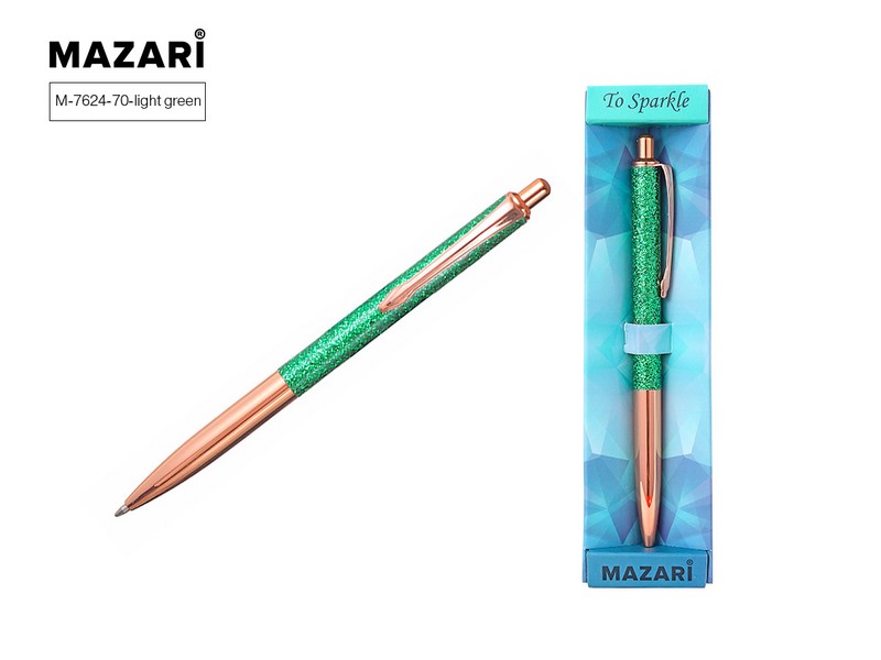 Ручка подар. шар. TO SPARKLE-2, син., пиш.узел 1.0 мм, зеленый * M-7624-70-light green