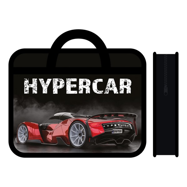 Папка детская фА4 пластиковая, с ручками 330/260/75 "HYPERCAR", Пчелка (10/30) ПМ-А4-25