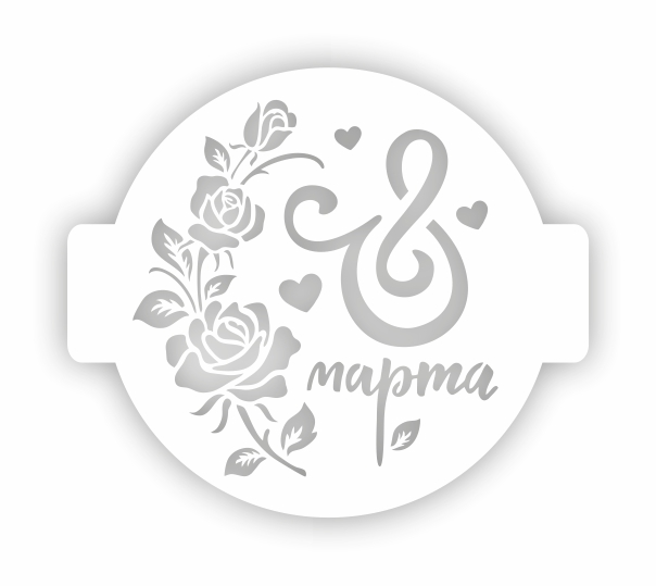 Трафарет пластиковый 9х9см, Трафарет Дизайн 8м-04