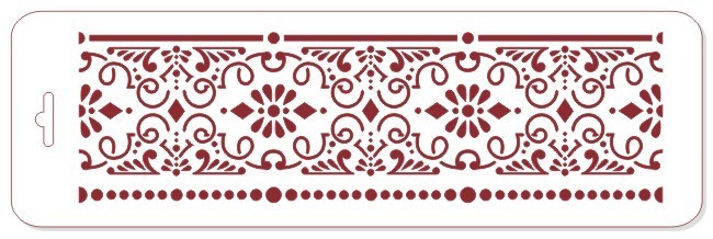 Трафарет пластиковый 10х32см, Трафарет Дизайн ЭЛГб-48
