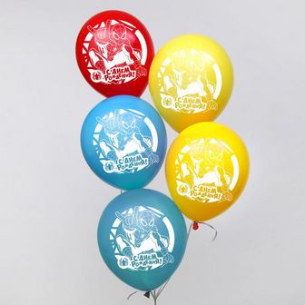 Воздушные шары "С Днем Рождения" Человек Паук (набор 5 шт) 12 дюйм  1442485