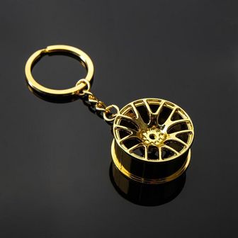 Брелок для ключей, диск, металл, золото 4246658 4246658