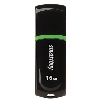 Флеш-диск 16 GB, SMARTBUY Paean, USB 2.0, черный, SB16GBPN-K 