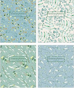Тетрадь 48л. кл., "Greenery Patterns" обл. мелов.картон, ВД-лакирование 3211