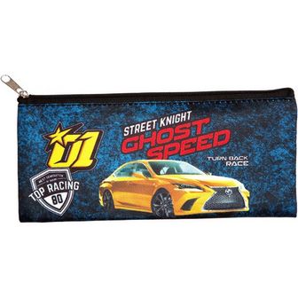 Пенал - косметичка "Attomex. Street Race" 21x9x1 см, плоский, текстильный, на молнии 7024207