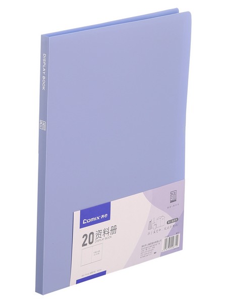 Папка пластиковая 0.75мм, с 20 прозрачными вкладышами, персиковый, Comix Morandi A6632 PK
