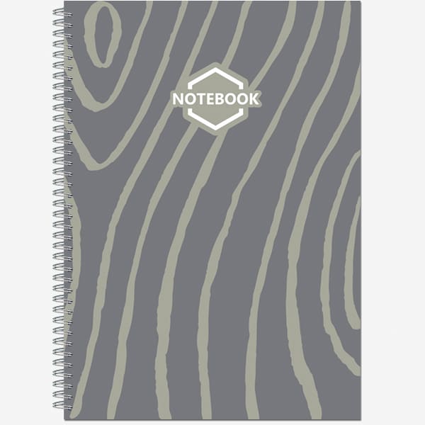 Тетрадь фА4 96л. кл., на гребне "Стильный офис" обл. картон, цветная печать, ВД-лак, блок – офсет 2742