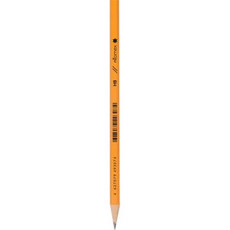 Карандаш чернографитный "Attomex" HB, диаметр грифеля 2 мм, круглый, без ластика, заточенный, индивидуальная маркировка, цвет корпуса желтый 5032100