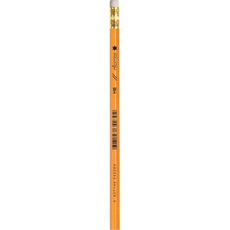 Карандаш "Attomex" HB, диаметр грифеля 2 мм, шестигранный, с ластиком, незаточенный, индивидуальная маркировка 5032800