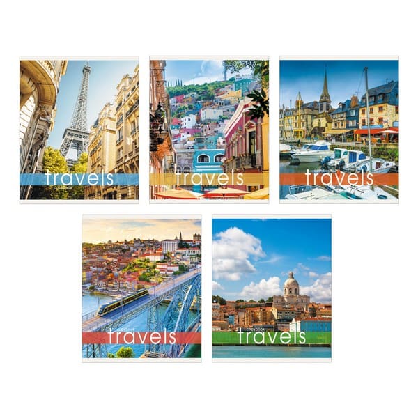 Тетрадь 48л. лин., "Travels" обл. мел. картон. Бум. оф.60 г/м2., Эксмо ТЛ487762