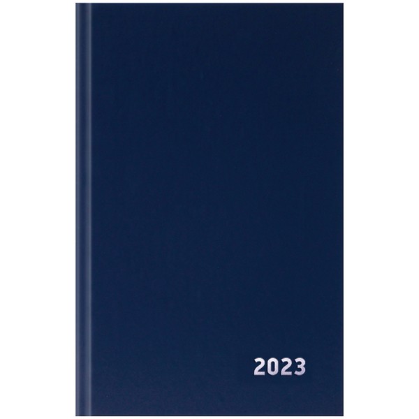 Ежедневник датированный 2023 фА5 352стр., "Attomex" темно-синий, офсет 60 г/м?, твердая обложка из бумвинила, тиснение фольгой 2332307