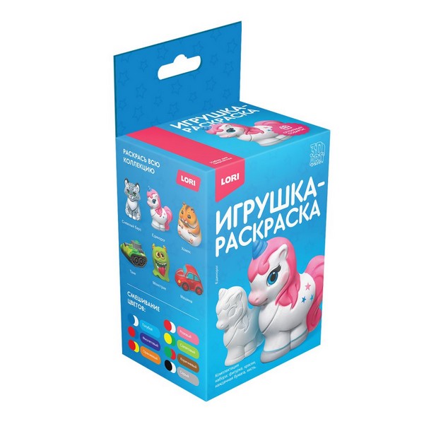 Набор для детского творчества: игрушка-раскраска 3D Art "Единорог", LORI Ир-033