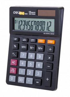 Калькулятор Deli 12-разр. настольный черный EM01320