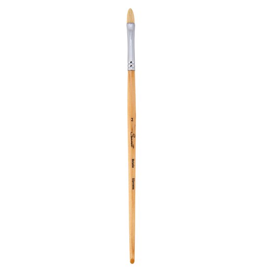 Кисть щетина "Sonnet" овальная №2 (6мм), короткая ручка, покрытая лаком, ЗХК 240331/2