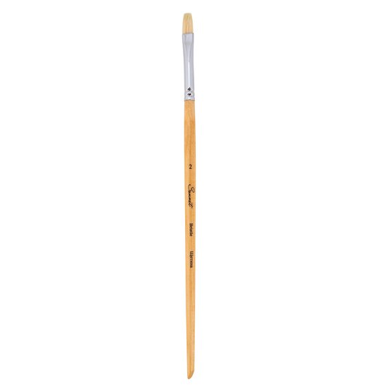 Кисть щетина "Sonnet" плоская №2 (6мм), короткая ручка, покрытая лаком, ЗХК 240321/2