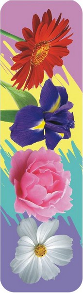 Закладка "Цветы", глиттер ЗГ-1919