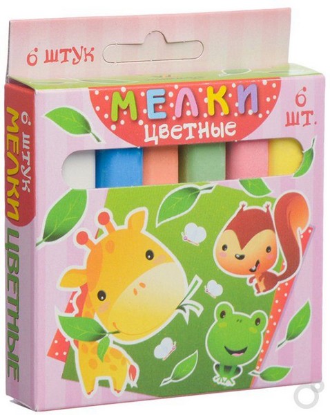 Мелки школьные цветные 6 цв., Workmate средней твердости (81) 14-7928