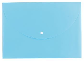 Папка-конверт пластиковая, на кнопке фА4, расшир. полипропилен 0.18мм., ассорти, Deli (10/120) E38131