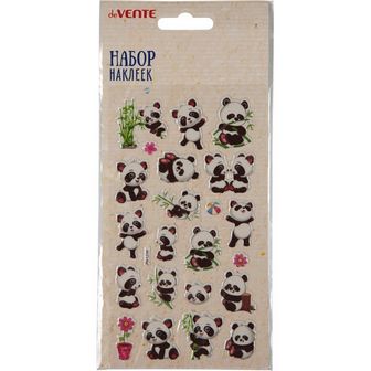 Наклейка "deVENTE. Panda" 16x9 см, в пластиковом пакете с блистерным подвесом 8002131