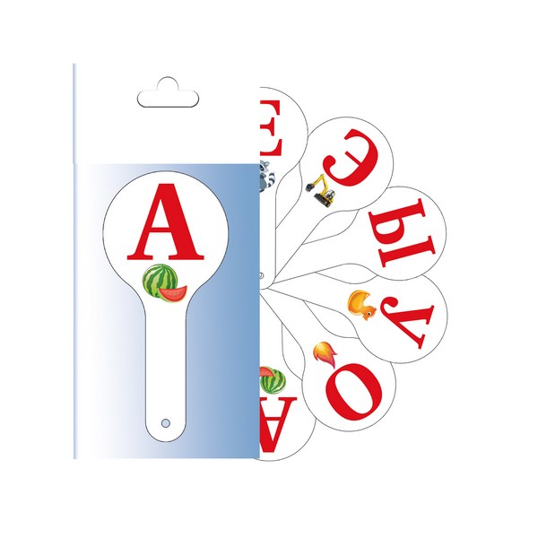 Веер касса гласные буквы облегченные, Пчелка (150) Г-12