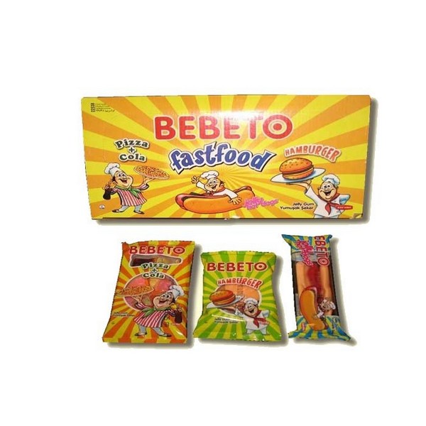 Жевательный мармелад BEBETO FAST FOOD, 3 вкуса, ассорти, 25 г 7322882 7322882