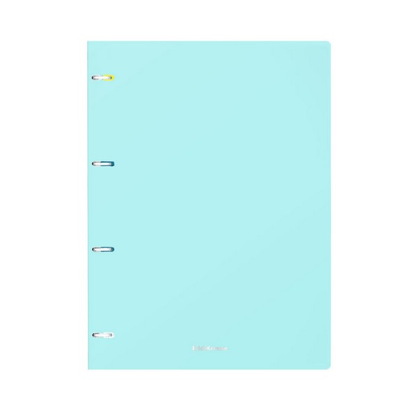 Тетрадь фА4 80л. кл., на кольцах с пластиковой обложкой " Pastel Mint", ErichKrause 53703