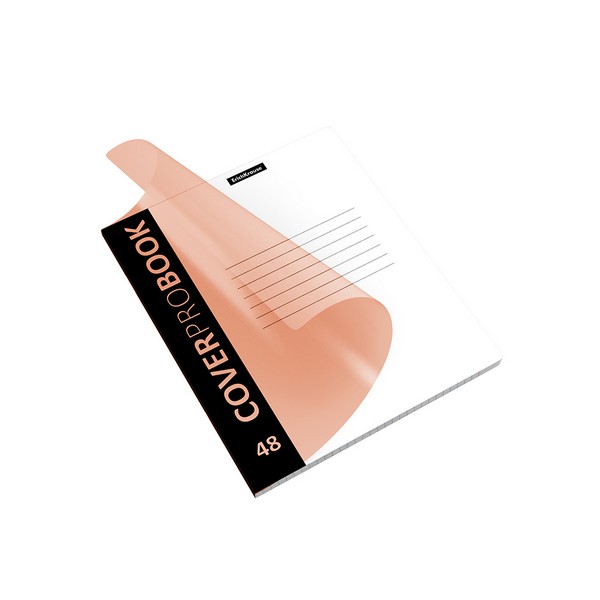 Тетрадь фА5+ 48л. кл., с пластиковой обложкой, "CoverProBook Neon" оранжевый, ErichKrause (5/100) 46936