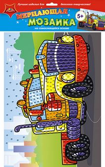 Мозайка самоклеющаяся, мерцающаяся, из мягк. пласт., фА3 "Крутая машина", Апплика С1573-88
