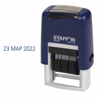 Датер-мини STAFF, месяц буквами, оттиск 22х4 мм, "Printer 7810" 237432