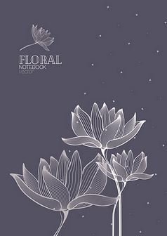 Блокнот на гребне фА6 80л. кл. "Цветы", КТС-Про С4173-91