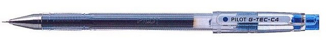 Ручка гел. PILOT ультра тонко-пишущая ручка, 0.4 мм (толщина линии 0,2 мм), синий,  прозрачный корпус (12/144) BL-GС4-Lсин