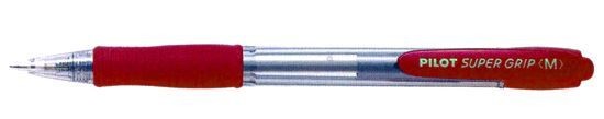 Ручка автоматич. PILOT "SUPER GRIP" 0.7мм красная прозрачн. корпус с резиновым грипом BPGP-10R-F-R