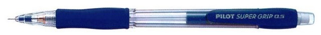 Карандаш мех. PILOT "Super Grip" 0.5мм, прозрачный корпус, с грипом, цвет синий Н-185-SL-L