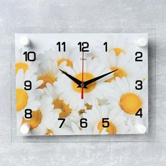 Часы настенные, серия: Цветы, "Ромашки", плавный ход, 20 х 26 см 2267864 2267864    