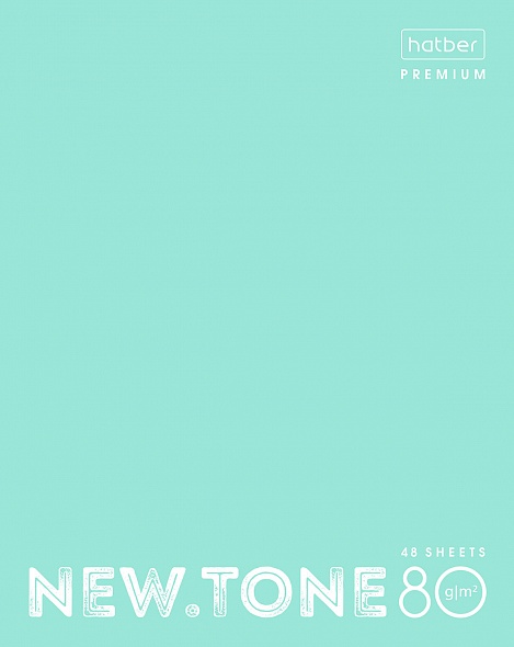 Тетрадь 48л. кл., обл. мелов., глянц. ламин "Premium. NEWtone PASTEL Мята", Хатбер 48Т5лA1_05039