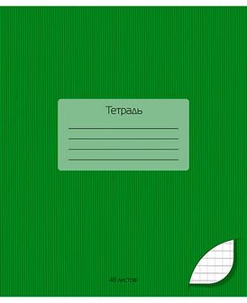 Тетрадь 48л. кл., обл. однотонная тониров., "Тёмно-зеленый", КТС-Про С2528-21