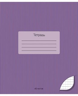 Тетрадь 48л. кл., обл. однотонная тониров., "Фиолетовый", КТС-Про (10/80) С2528-23